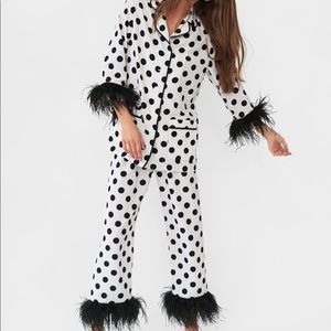Sleeper Polka Dot Feather Pajamas